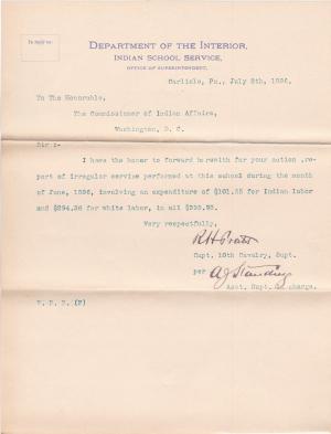 Report of Irregular Employees, June 1896