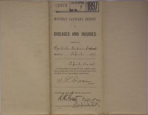 Monthly Sanitary Report of Diseases and Injuries, April 1897