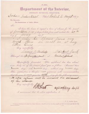 Laura A. Dandridge's Application for Leave of Absence 