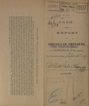 Report of Irregular Employees, September 1897
