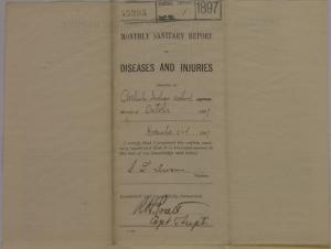 Monthly Sanitary Report of Diseases and Injuries, October 1897