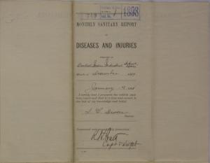 Monthly Sanitary Report of Diseases and Injuries, December 1897