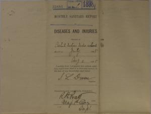 Monthly Sanitary Report of Disease and Injuries, July 1898