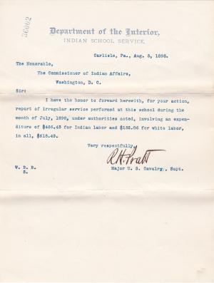 Report of Irregular Employees, July 1898