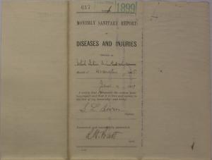 Monthly Sanitary Report of Diseases and Injuries, December 1898