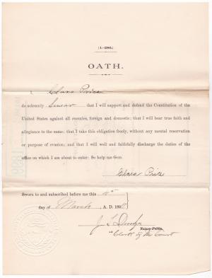 Oath of Office for Clara Price 