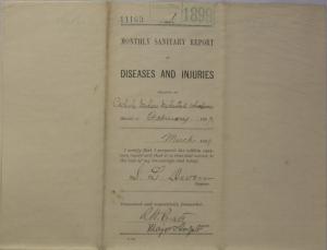 Monthly Sanitary Report of Diseases and Injuries, February 1899