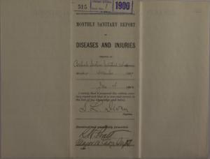 Monthly Sanitary Report of Diseases and Injuries, December 1899