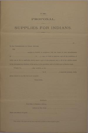 Blank Proposal for Indian Supplies Form