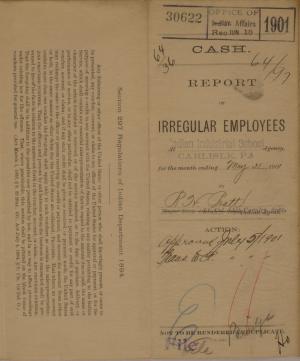 Report of Irregular Employees, May 1901