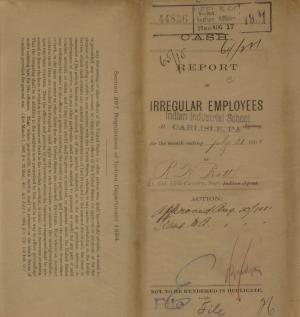 Report of Irregular Employees, July 1901