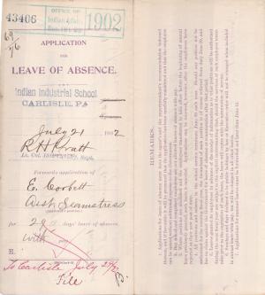 E. Corbett's Application for Annual Leave of Absence 