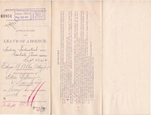 William B. Gray's Application for Annual Leave of Absence 