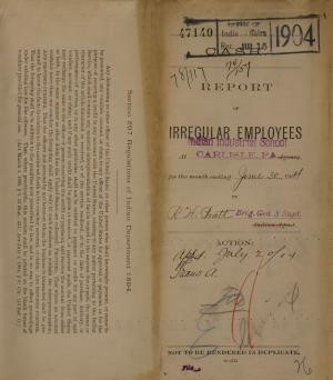 Report of Irregular Employees, June 1904