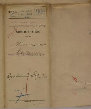 Estimate of Funds and Regular Employee Pay, Third Quarter 1906