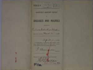 Quarterly Sanitary Report of Diseases and Injuries, March 1906