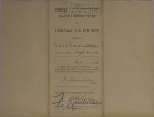 Quarterly Sanitary Report of Diseases and Injuries, September 1906