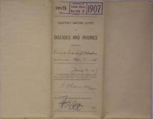 Quarterly Sanitary Report of Diseases and Injuries, December 1906