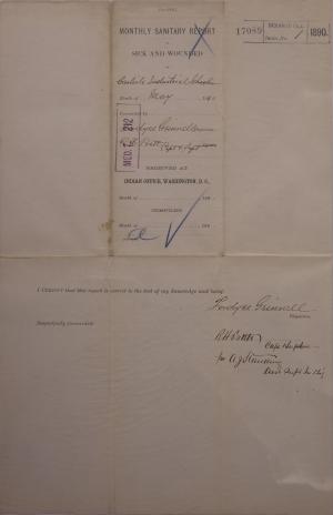 Monthly Sanitary Report of Sick and Wounded, May 1890