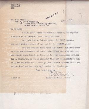 Ned Wilnota's Discharge From The US Navy