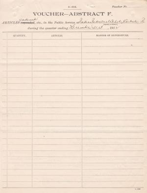 Condemnation and Sale of Unserviceable Property, October 1912
