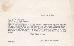 Notice of Death of Isaac Longshore Notice of Death of Isaac Longshore