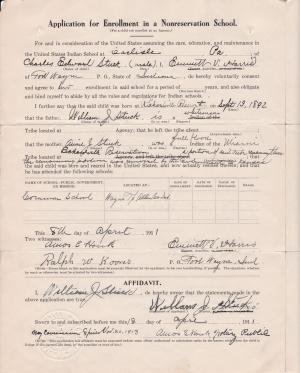 Request for Enrollment of Charles Edward Stuck