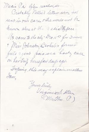 Unclaimed Letters Sent to Nellie Thompson