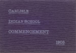 1903 Commencement Program