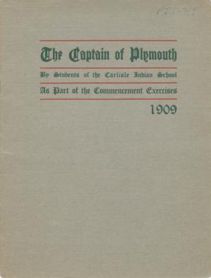 Program for "The Captain of Plymouth," 1909