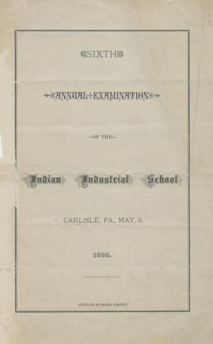 Printed Program of the Sixth Annual Examination