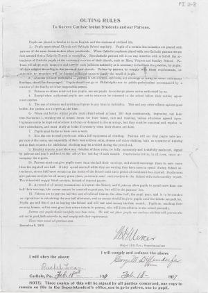 Outing Rules Signed by Rachel Long