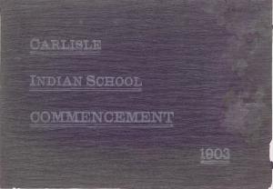 1903 Commencement Program