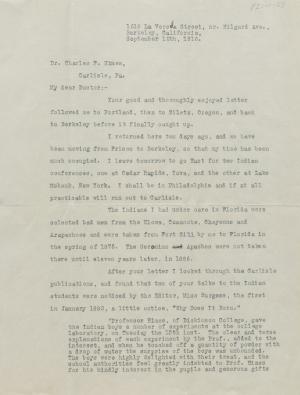 Pratt Response to Himes Letter in 1916