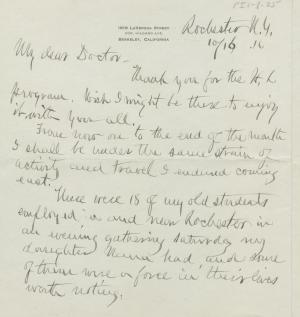 Richard Henry Pratt to Charles Francis Himes in October 1916