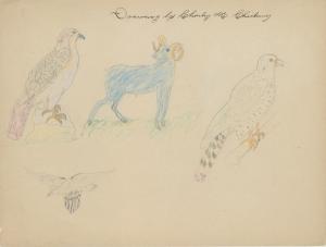 Drawing of Animals by Charley Mat Chickeny
