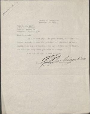 Archiquette Sends Pratt Birthday Congratulations Archiquette Sends Pratt Birthday Congratulations, 1920