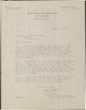 Army Mutual Aid Association Life Insurance Rate Discussion Army Mutual Aid Association Life Insurance Rate Discussion, 1919