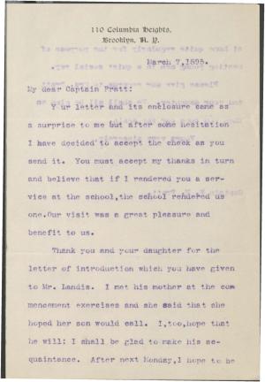 Abbott Thanks Pratt for Payment Abbott Thanks Pratt for Payment, 1895