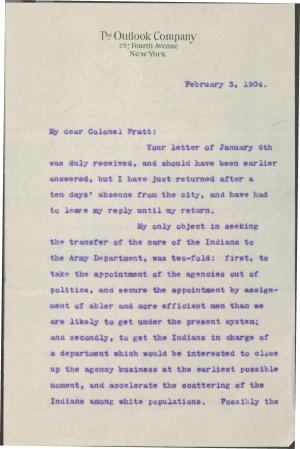 Abbott Discusses Views on Reservations and Indian Education Abbott Discusses Views on Reservations and Indian Education, 1904