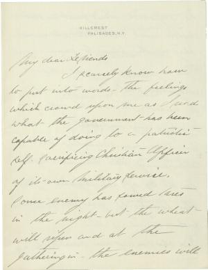 Mary Agnew Writes In Support of Pratt Mary Agnew Writes In Support of Pratt, 1904