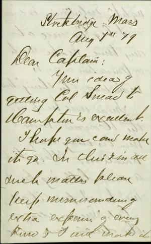 Armstrong Discusses Per Capita Rate for Indian Students with Pratt Armstrong Discusses Per Capita Rate for Indian Students with Pratt, 1879