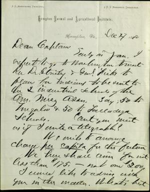 Armstrong Requests Pratt's Involvement in Per Capita Lobbying Armstrong Requests Pratt's Involvement in Per Capita Lobbying, 1880