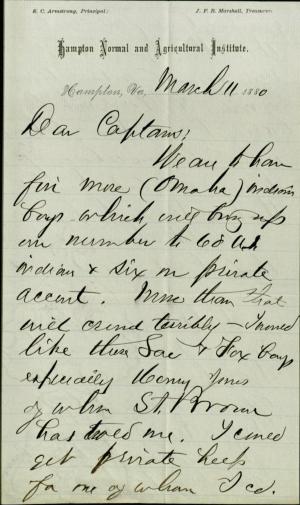 Armstrong Discusses Hampton's Capacity with Pratt Armstrong Discusses Hampton's Capacity with Pratt, 1880