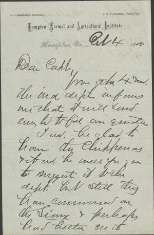 Armstrong Discusses Quotas with Pratt Armstrong Discusses Quotas with Pratt, 1882