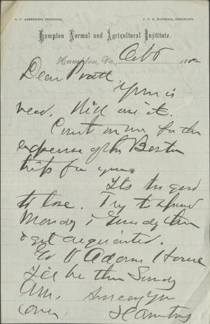 Armstrong Discusses Boston Trip with Pratt Armstrong Discusses Boston Trip with Pratt, 1882