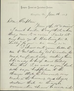 Armstrong Discusses Lobbying with Pratt, 1883