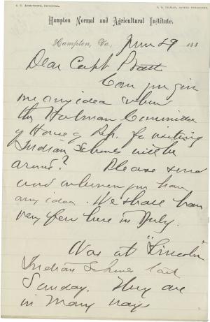Armstrong Discusses Holman Committee and Lincoln School with Pratt Armstrong Discusses Holman Committee and Lincoln School with Pratt