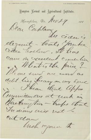 Armstrong Discusses Affairs Committee with Pratt Armstrong Discusses Affairs Committee with Pratt, 1883
