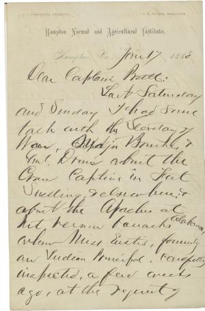 Armstrong Discusses Crow Prisoners with Pratt Armstrong Discusses Crow Prisoners with Pratt, 1888